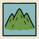Small mountain icon